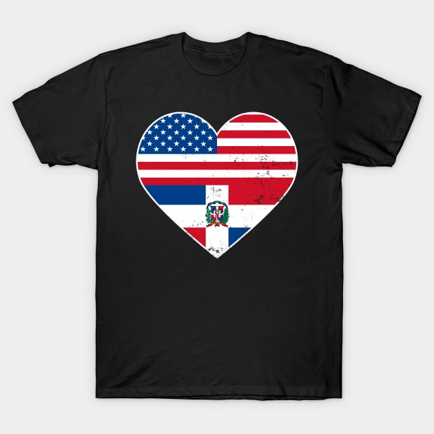 Dominican Republic Shirt | Patriotic American Flag Gift T-Shirt by Gawkclothing